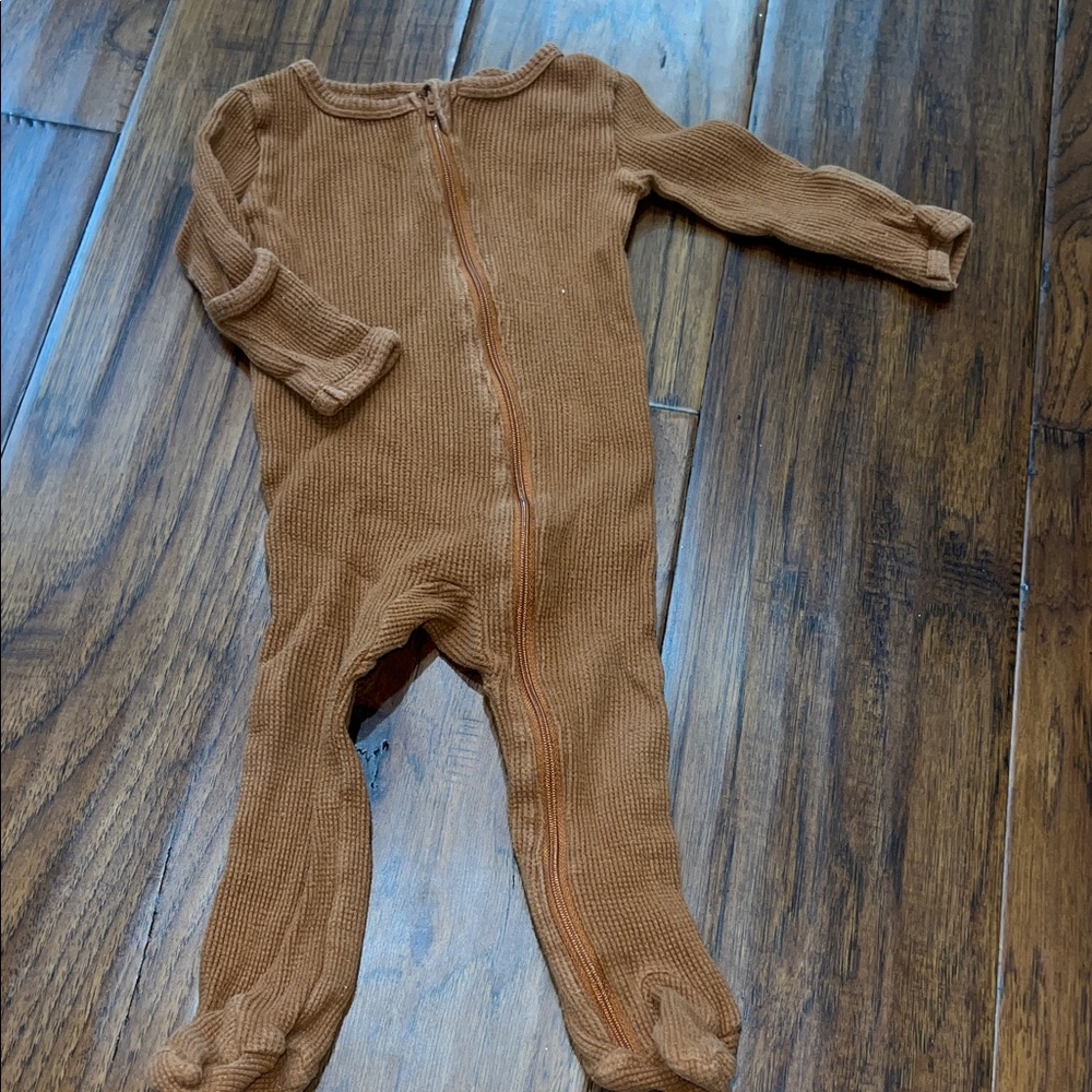 Warm Tan Kids Footie Pajamas